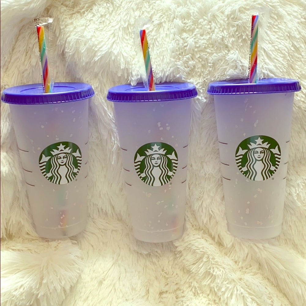 Starbucks Confetti Color changing reusable cup!!